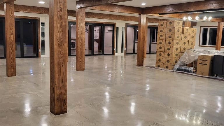 Polished concrete floor Polished concrete floor